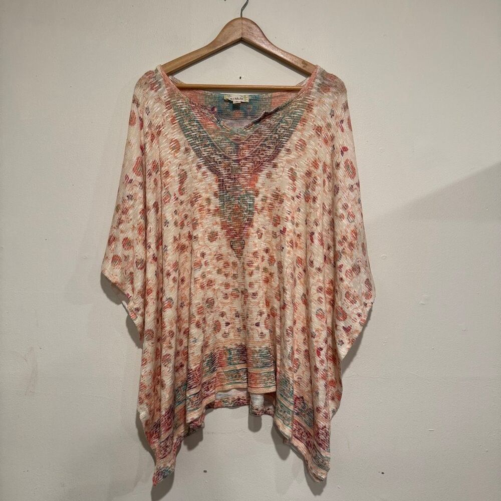 NWT Nurture Bat Wing Oversized Blouse Size Small Art Abstract Print